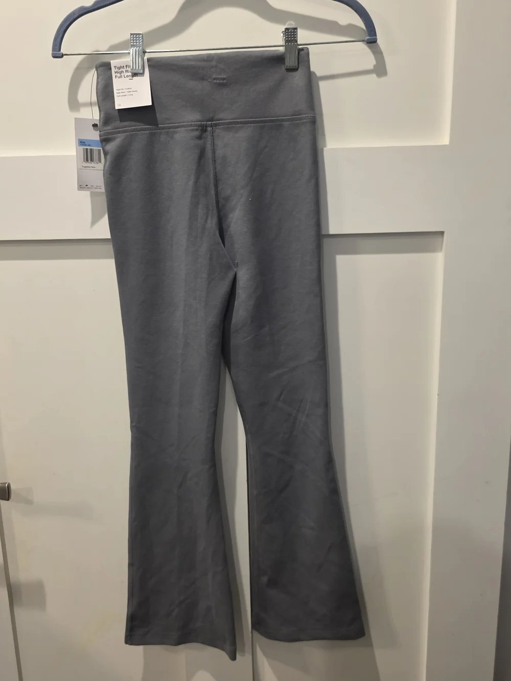 Nike Girl's Flare Leg Leggings NEW Gray High Rise Youth Kids Y2K